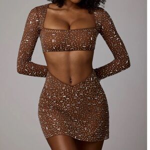 Oh Polly long sleeve top + skirt set